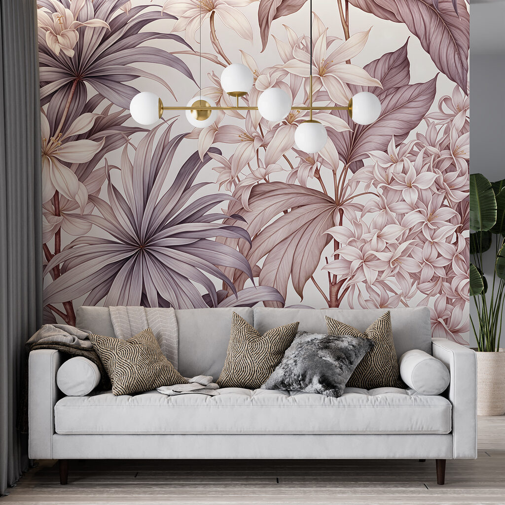 Elegante bloemstuk in zachte tinten — interieur 3