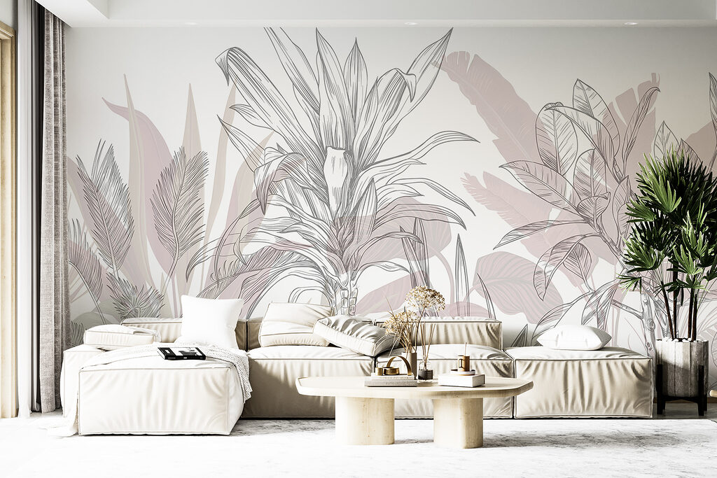 Tropenblad in zachte potloodlijnen — interieur 5