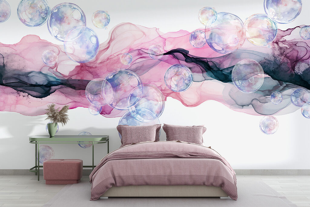 Bellen boven kleurige inkt — interieur 1