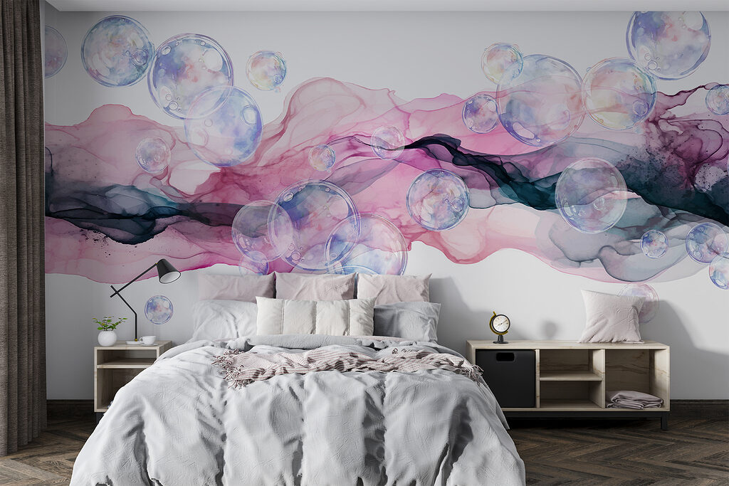 Bellen boven kleurige inkt — interieur 2