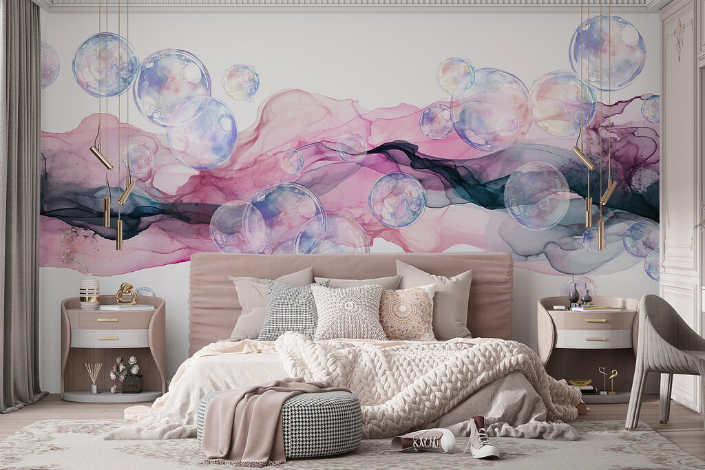 Bellen boven kleurige inkt — interieur 3