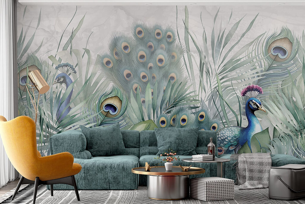Pauw tussen grote veren — interieur 2