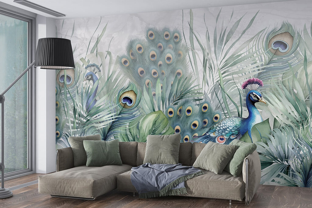 Pauw tussen grote veren — interieur 3