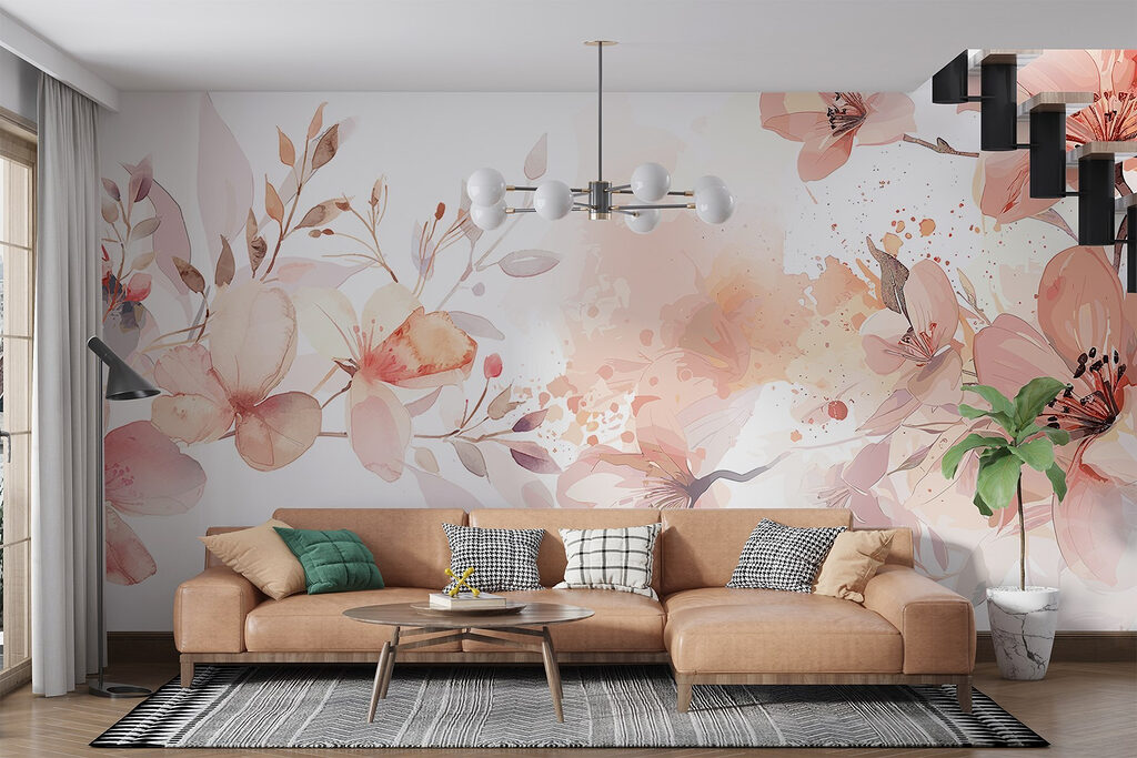 Bloesem met losse verfspatten — interieur 3