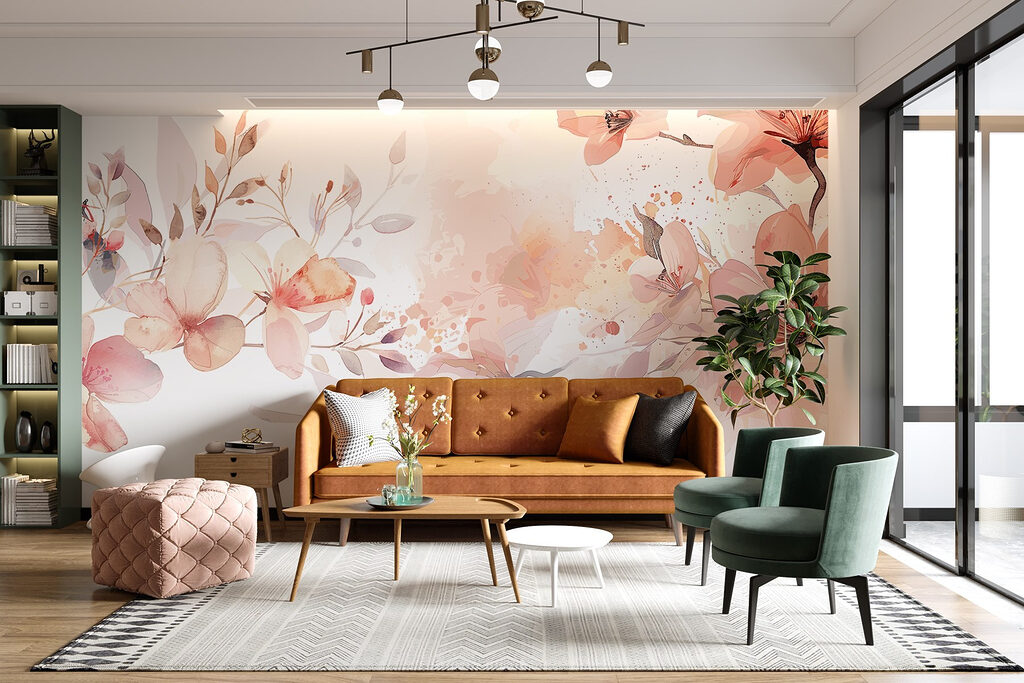 Bloesem met losse verfspatten — interieur 4