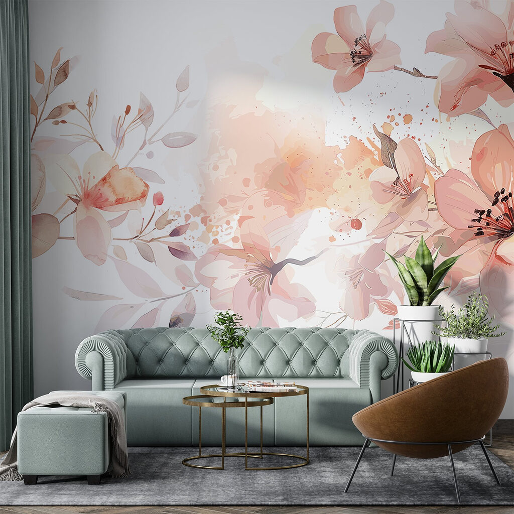 Bloesem met losse verfspatten — interieur 5