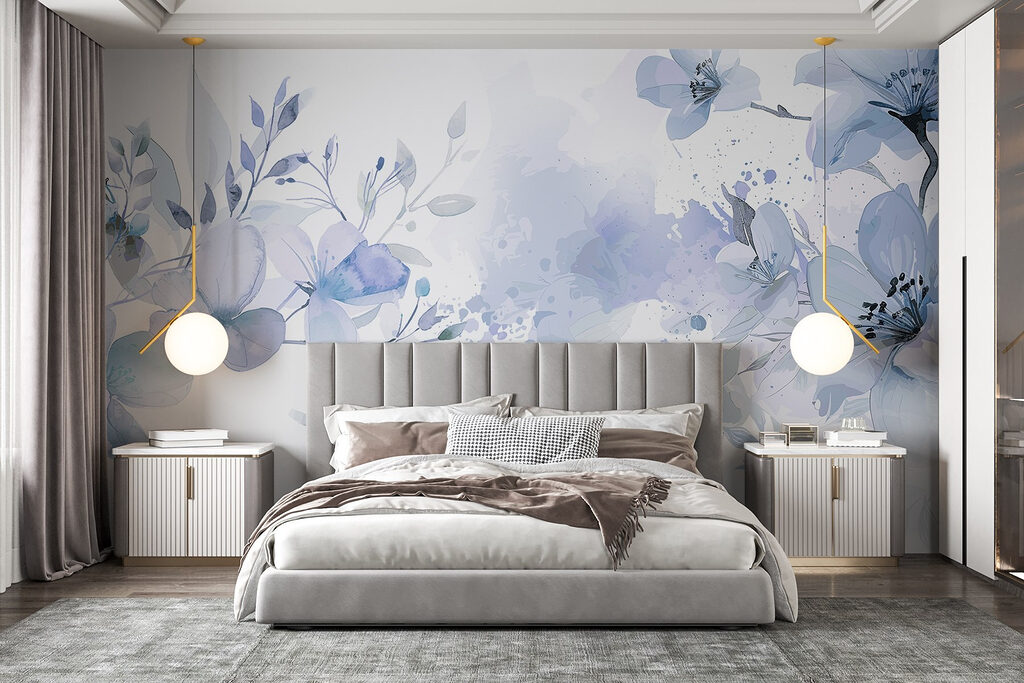 Bloesem met losse verfspatten — interieur 1