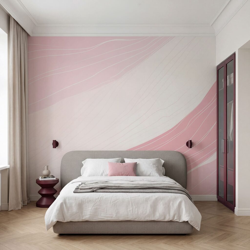 Roze banen, witte lijnen — interieur 2