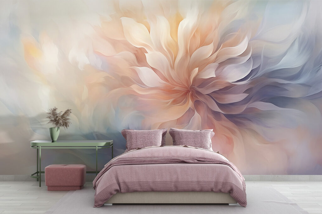 Zachte bloemblaadjes in zachte tinten — interieur 1