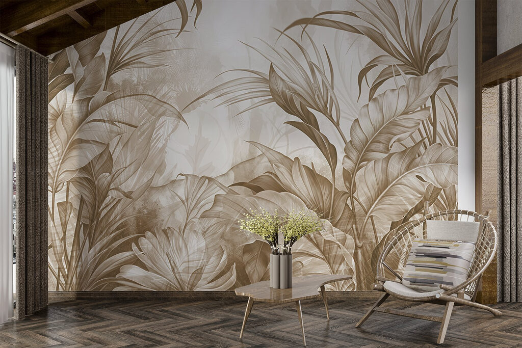 Bladeren vullen het beeld — interieur 4