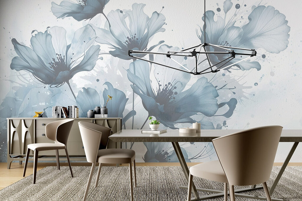 Bloemen met spattende penseelstreken — interieur 5