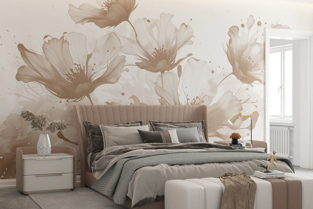 Bloemen met spattende penseelstreken — interieur 3