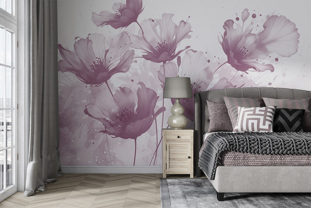 Bloemen met spattende penseelstreken — interieur 2