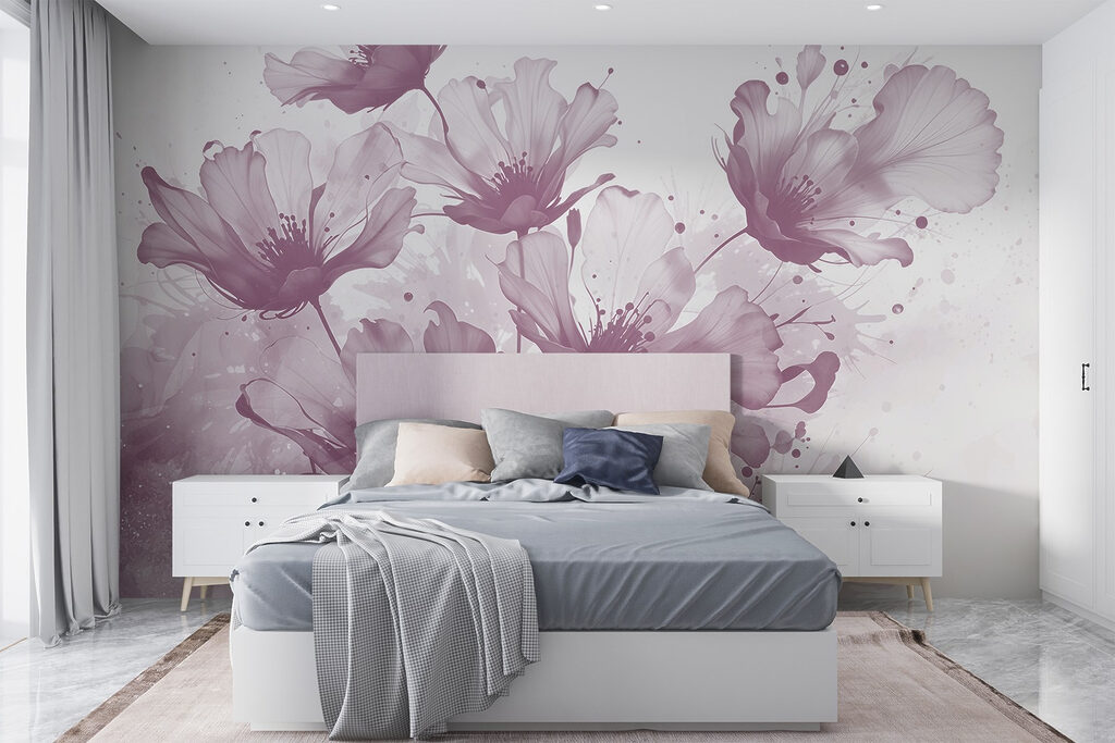 Bloemen met spattende penseelstreken — interieur 6