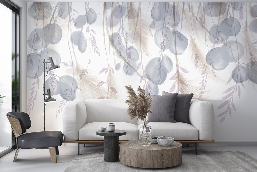 Slingers met blauwe blaadjes — interieur 4