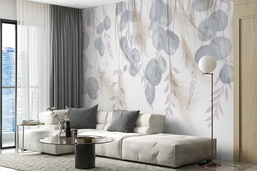 Slingers met blauwe blaadjes — interieur 6