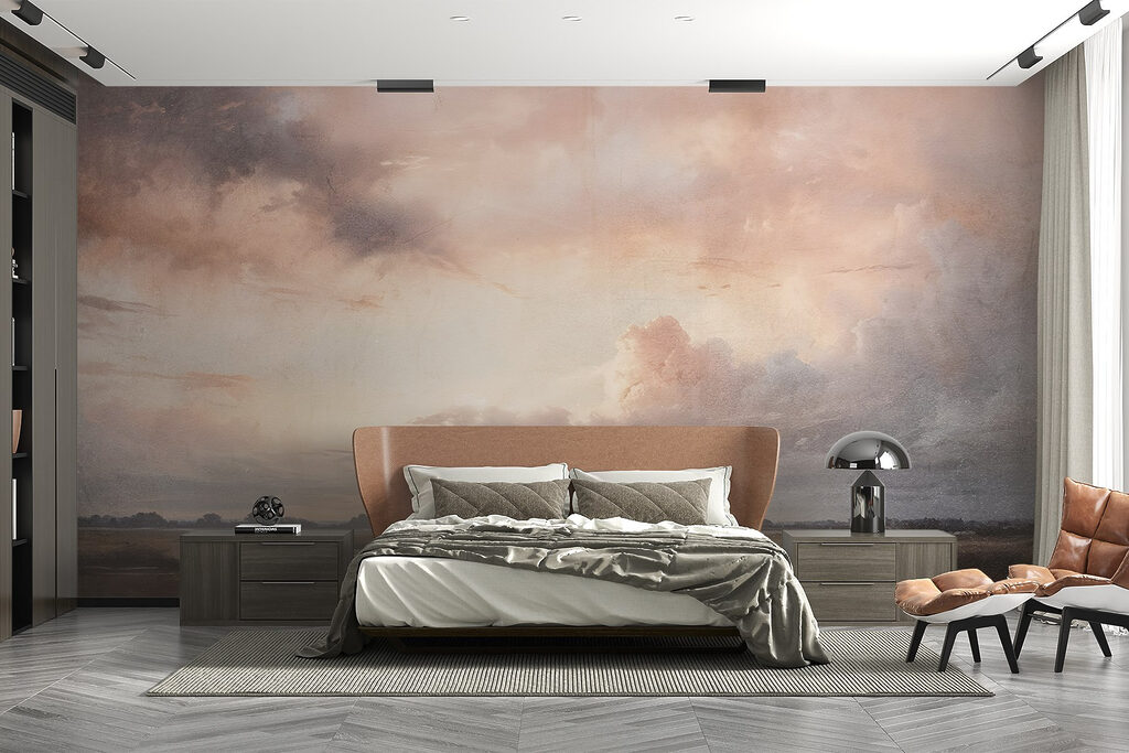 Avondwolken boven een waterlandschap — interieur 1
