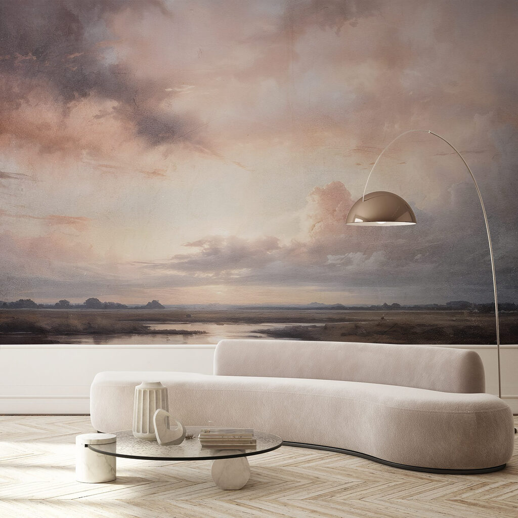 Avondwolken boven een waterlandschap — interieur 3