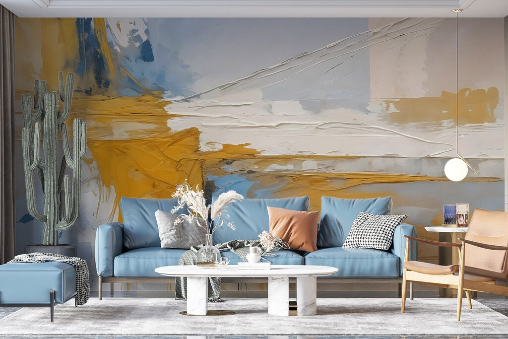 Kleurvlakken kruisen elkaar — interieur 3