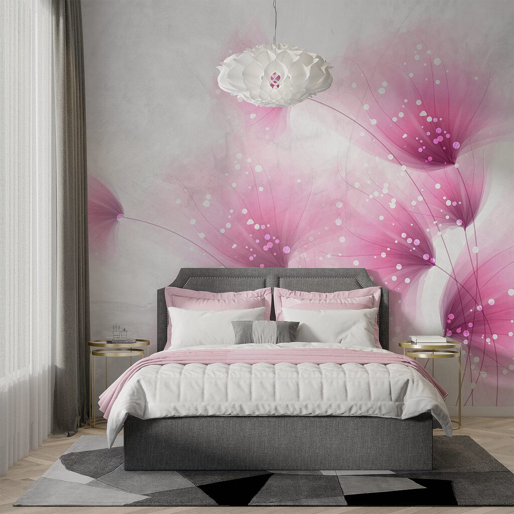 Roze pluizen met lichtstipjes — interieur 2