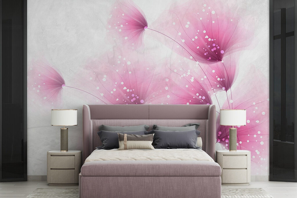 Roze pluizen met lichtstipjes — interieur 4