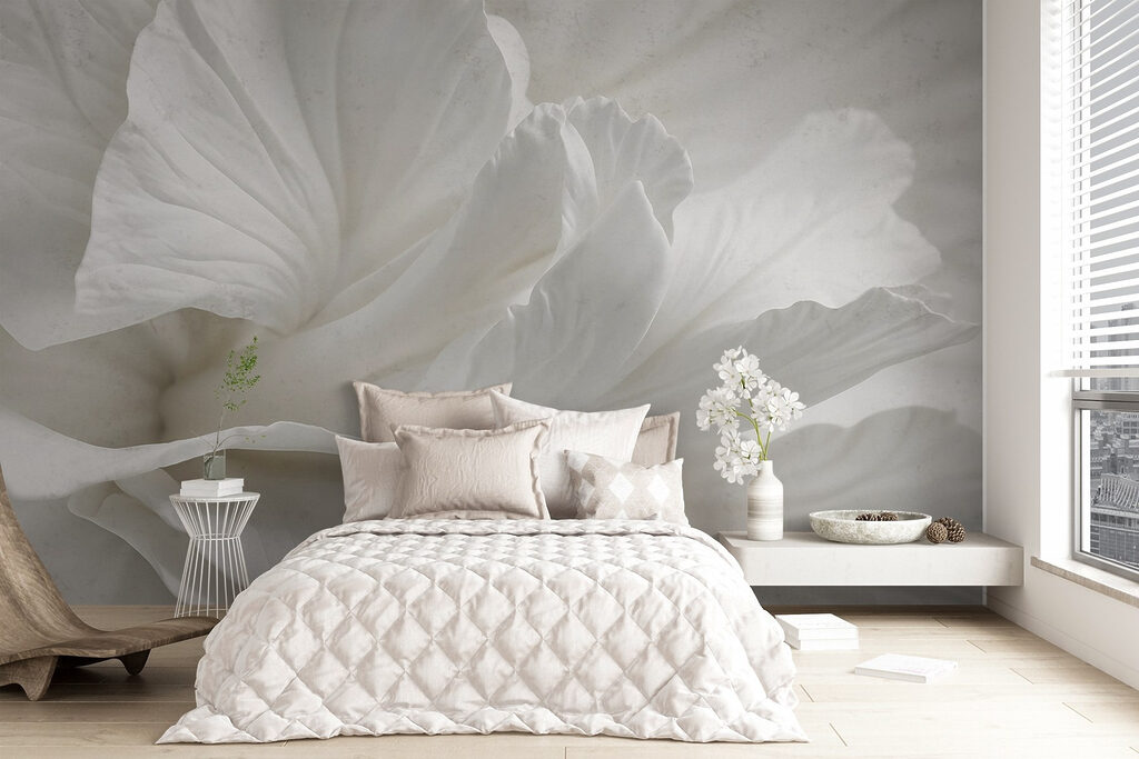 Witte bloemranden van dichtbij — interieur 1