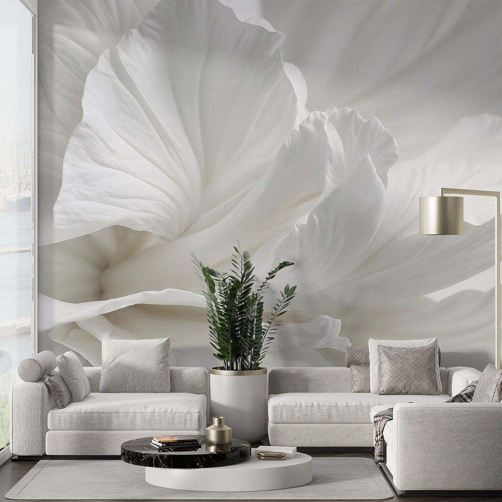 Witte bloemranden van dichtbij — interieur 4