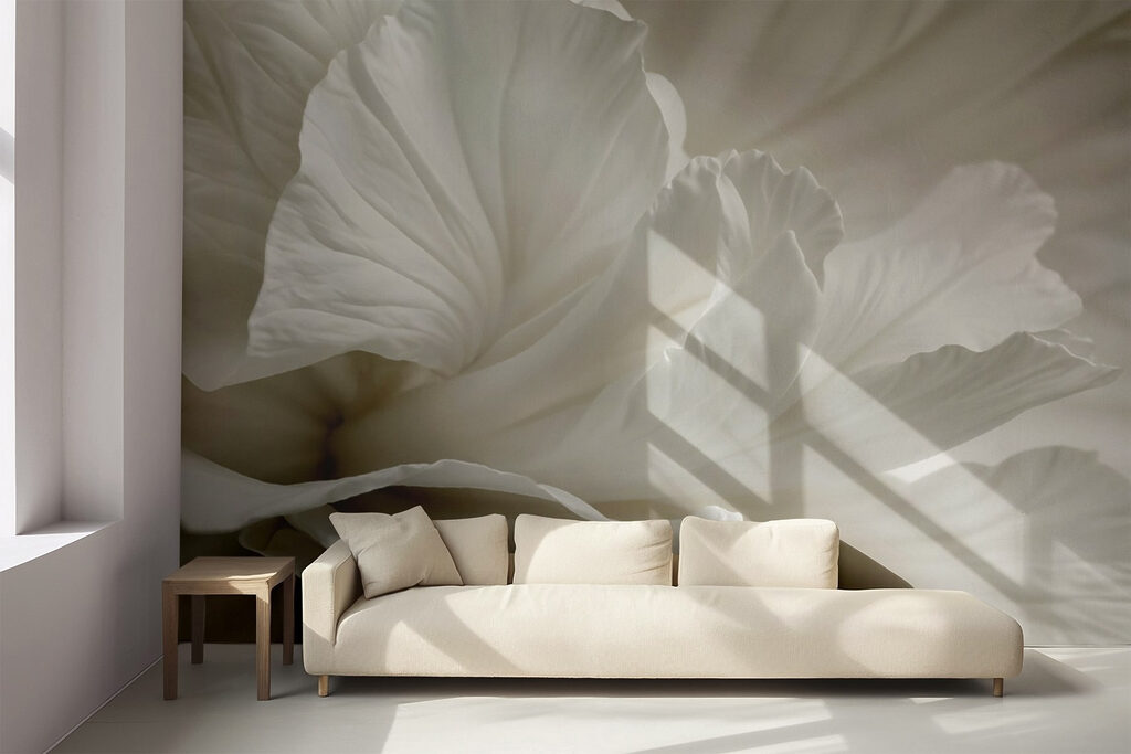 Witte bloemranden van dichtbij — interieur 5