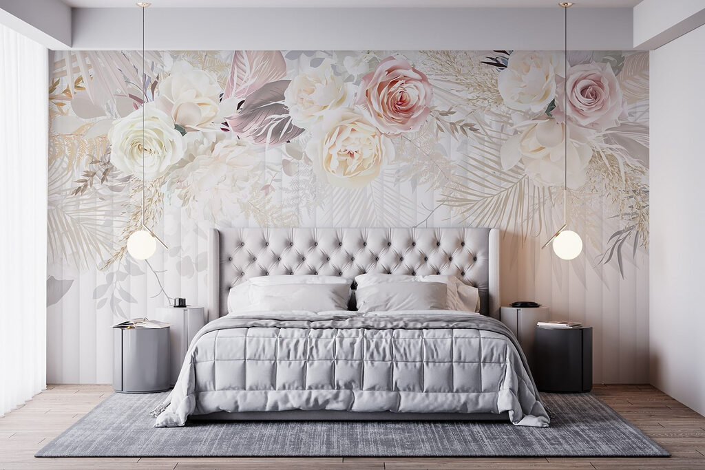Rozen boven fijne strepen — interieur 3