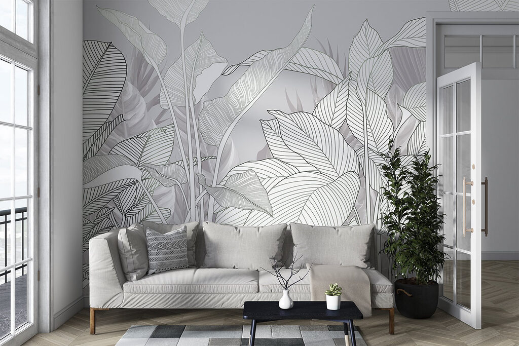 Witte bladeren met nerven — interieur 1