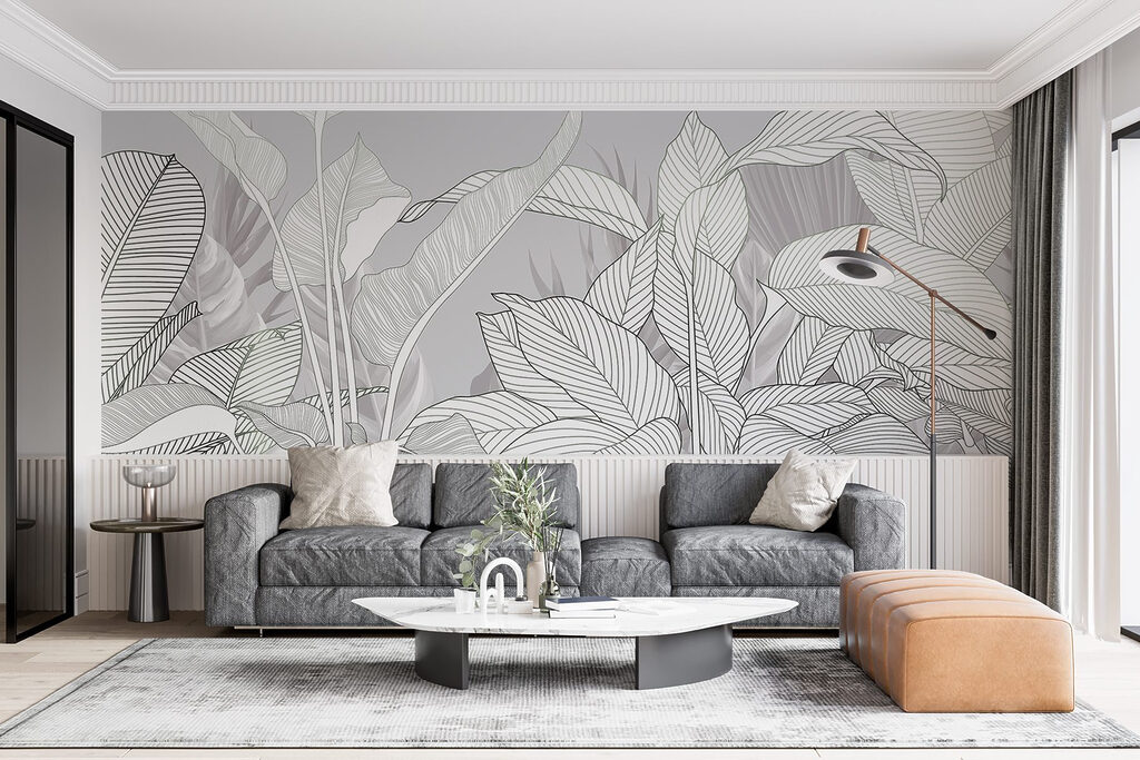 Witte bladeren met nerven — interieur 2
