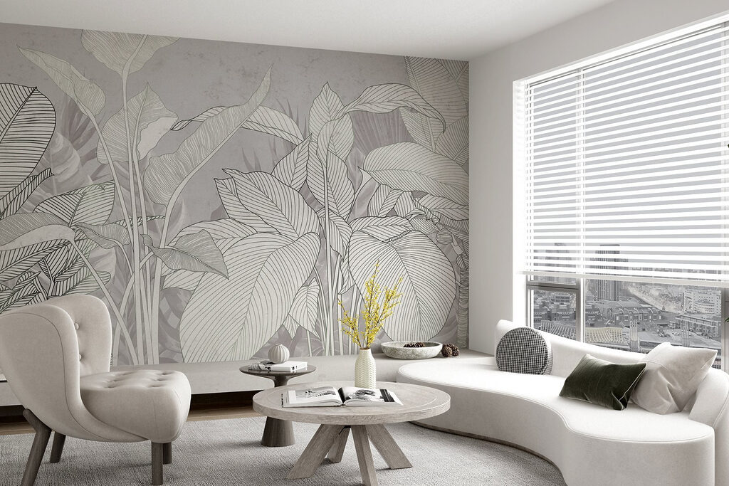 Witte bladeren met nerven — interieur 3