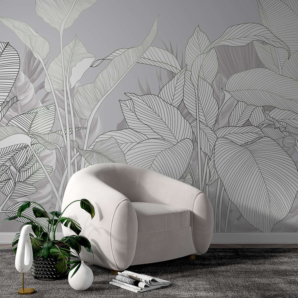 Witte bladeren met nerven — interieur 4