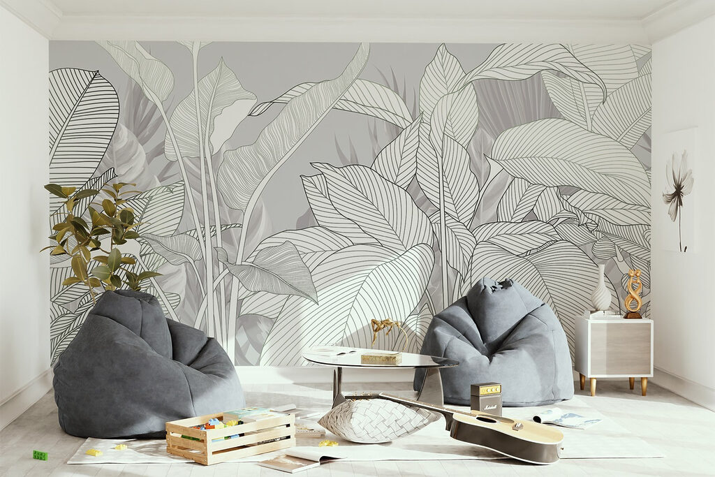Witte bladeren met nerven — interieur 5