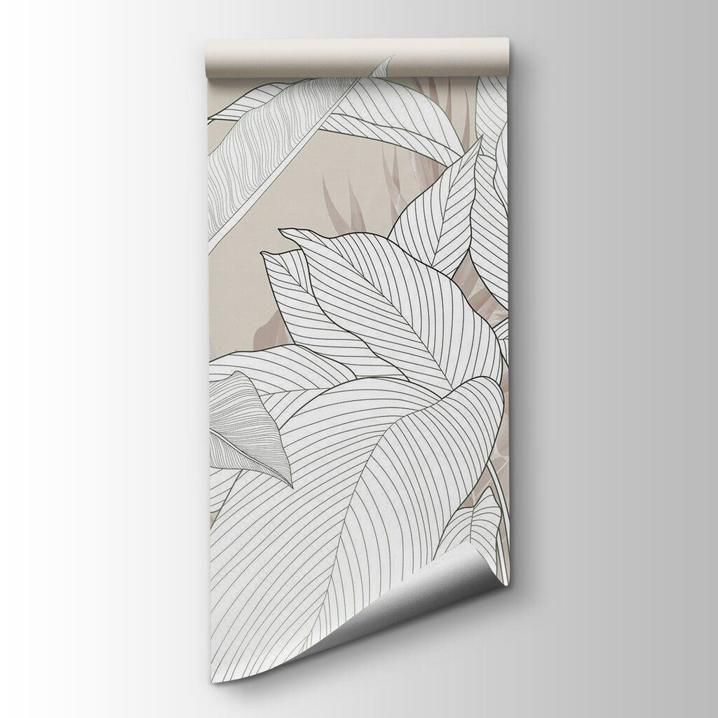 Witte bladnerven op beige — productweergave