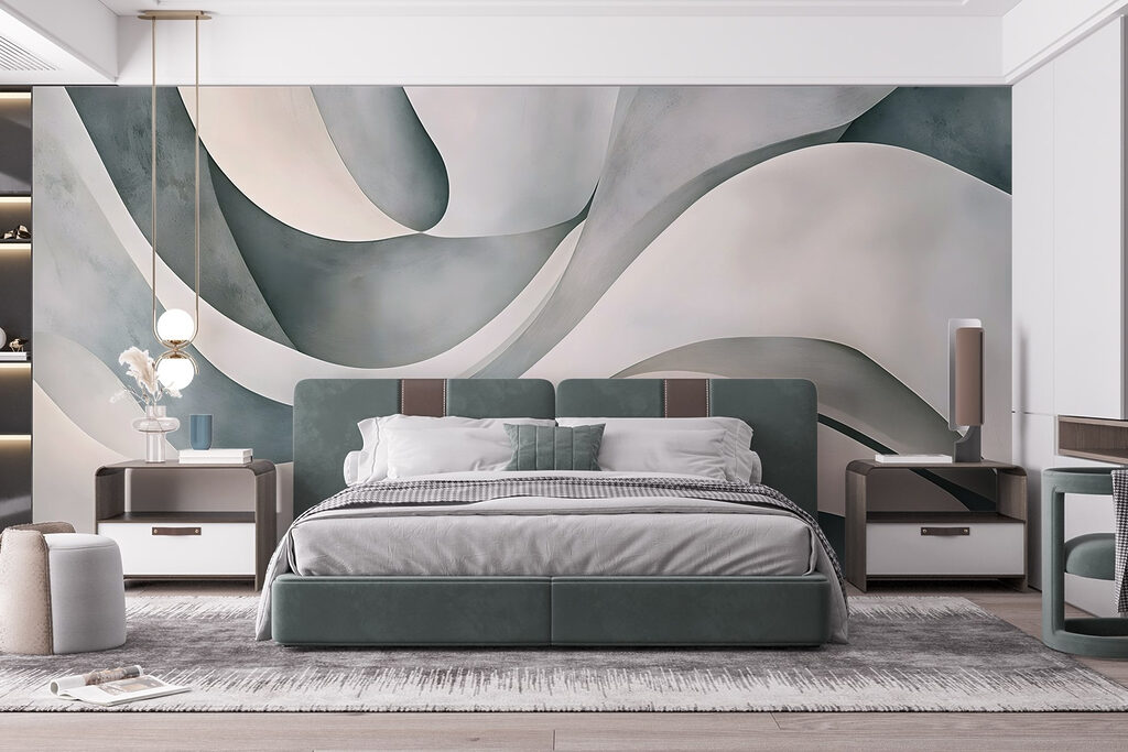 Groene en witte slingerbanen — interieur 2