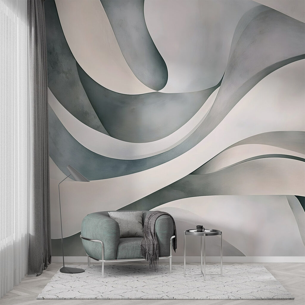 Groene en witte slingerbanen — interieur 3