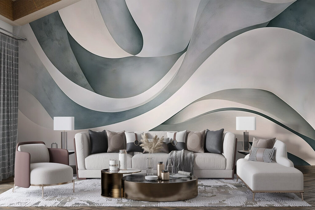 Groene en witte slingerbanen — interieur 4