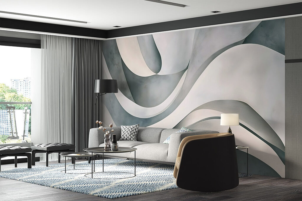 Groene en witte slingerbanen — interieur 5