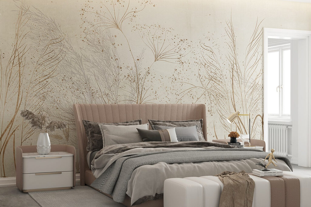 Rustige en serene natuurillustratie in een interieur