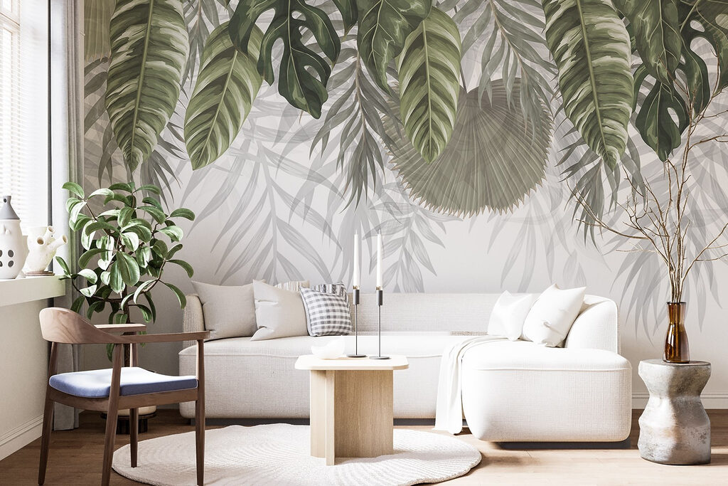 Hangblad in diepe groentinten — interieur 3