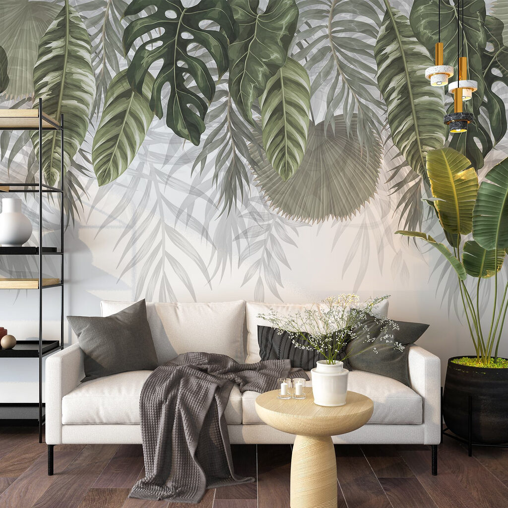 Hangblad in diepe groentinten — interieur 4