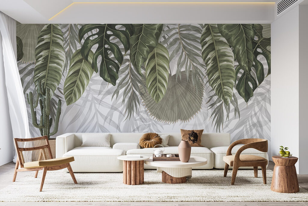 Hangblad in diepe groentinten — interieur 5