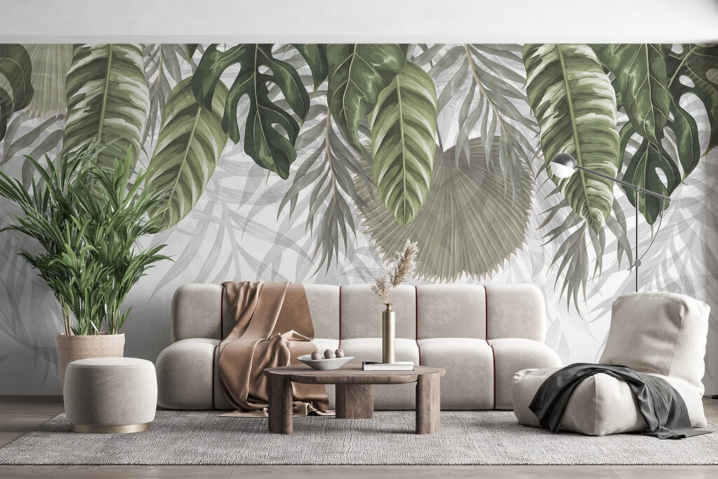 Hangblad in diepe groentinten — interieur 6