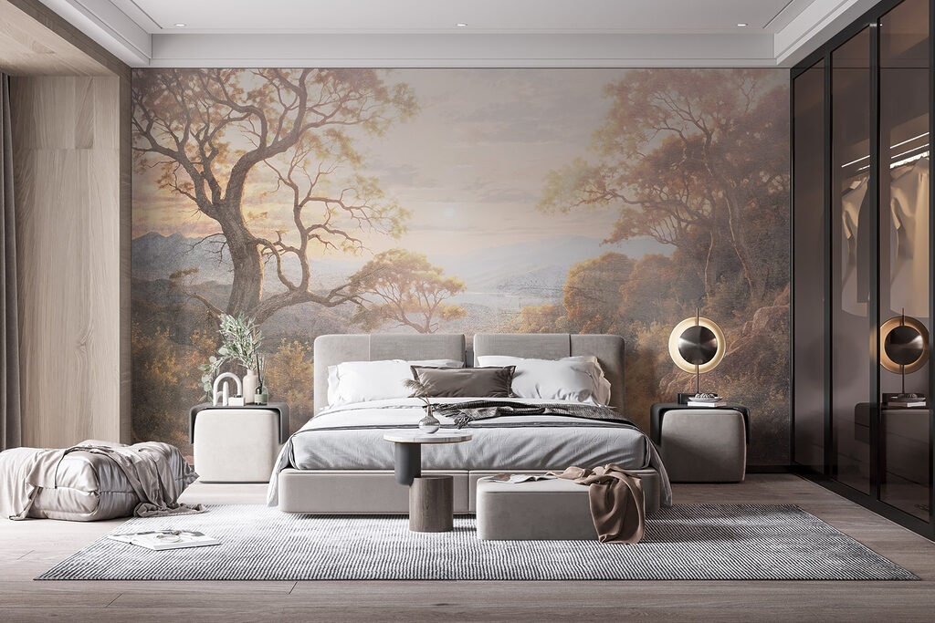 Bospad in warm ochtendlicht — interieur 1
