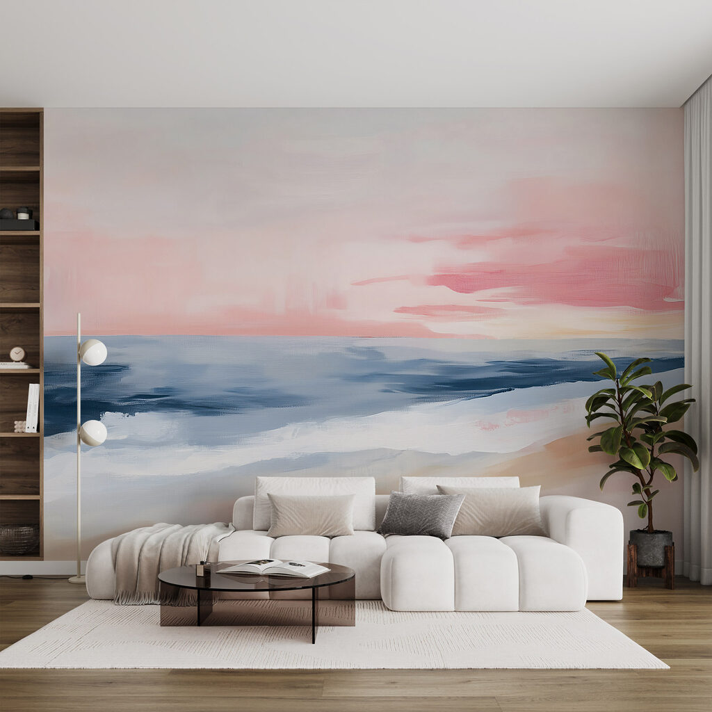 Roze lucht boven zeebanen — interieur 2