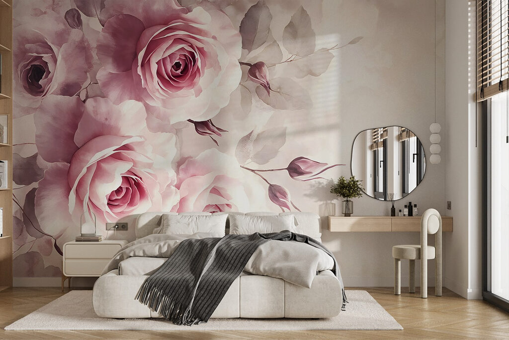 Roze rozen links — interieur 3