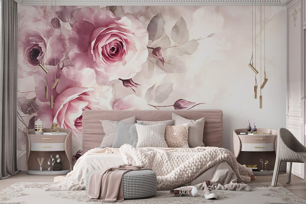 Roze rozen links — interieur 4