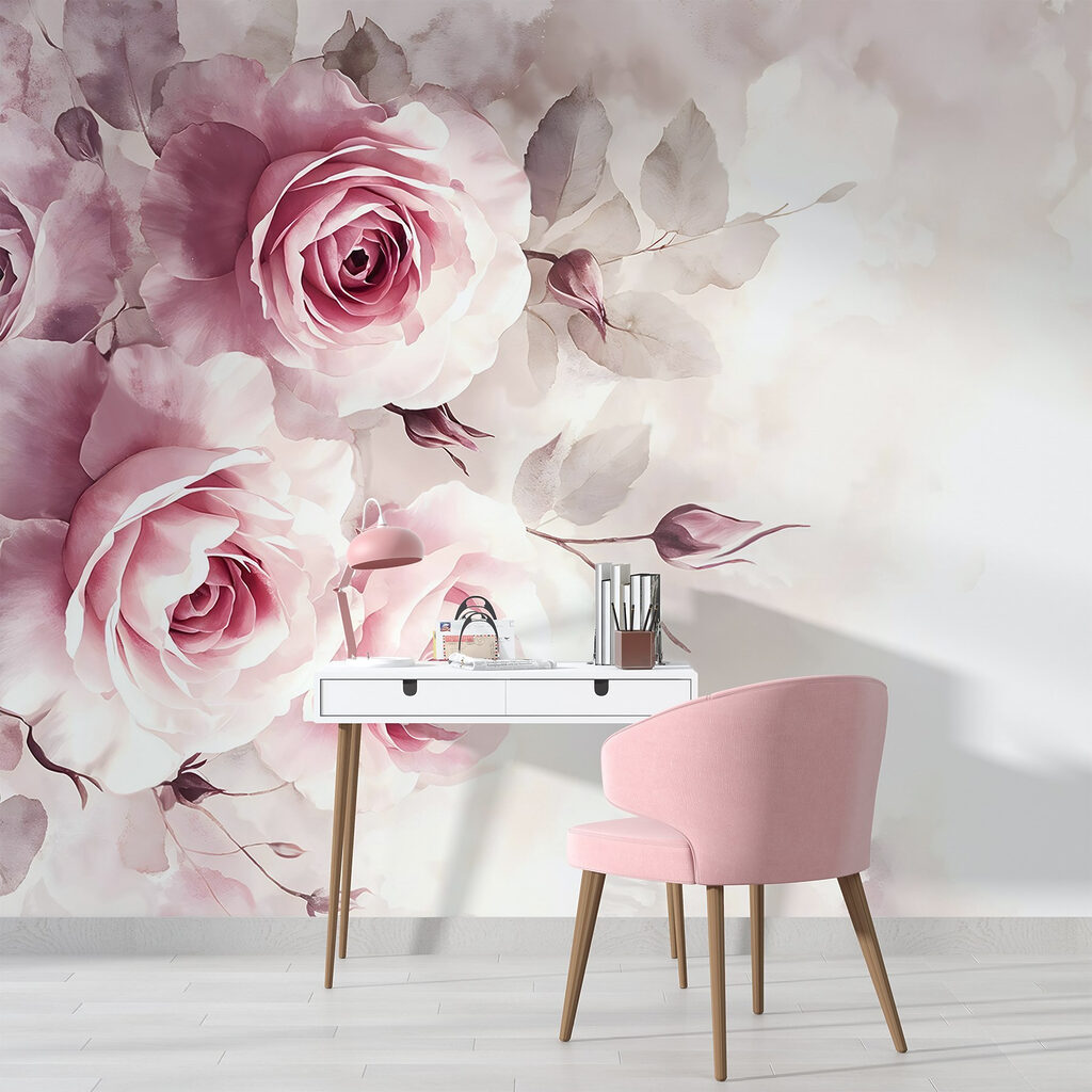 Roze rozen links — interieur 6