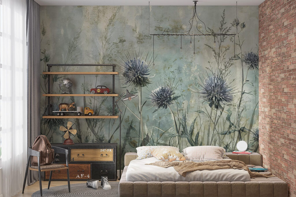 Distels in groene weide — interieur 2